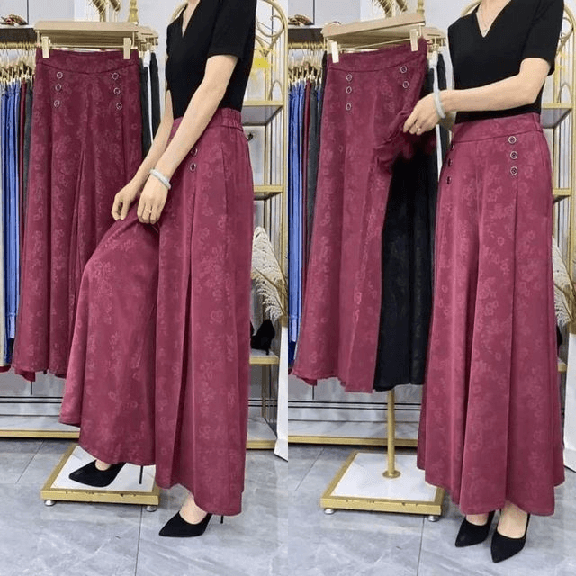 Calça Saia Madame™ em Seda Gelo / A Campeã em Leveza & Elegância!