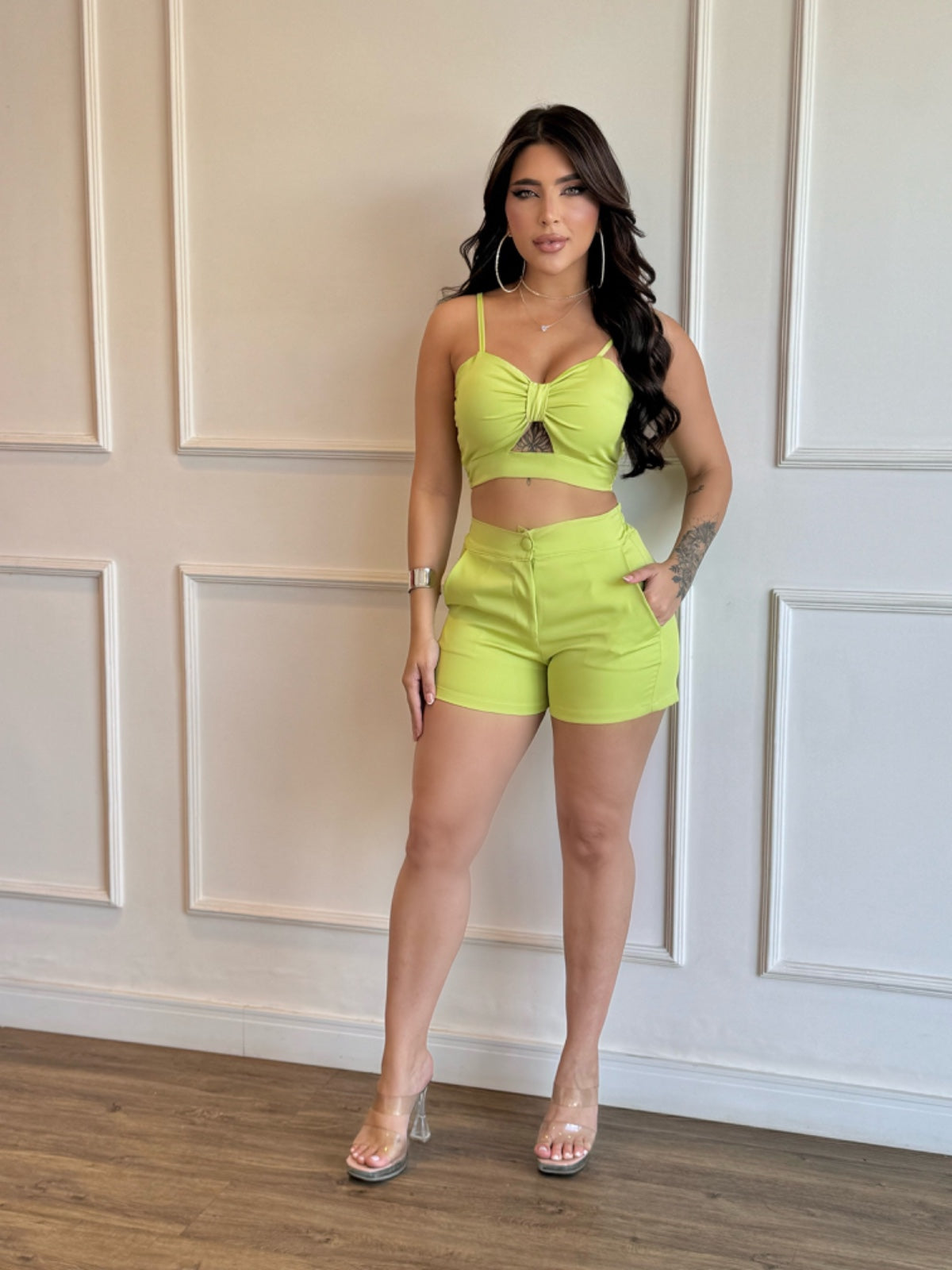 Conjunto Cropped e Shorts Alfaiataria Modern Lexa - FULL