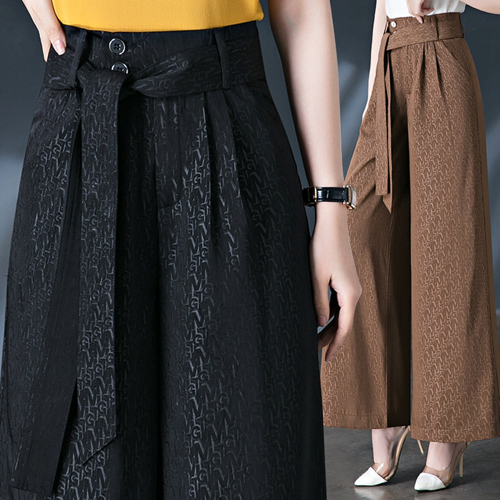 Calças Pantalona Rafaella™ com Cinto em Laço / Conforto e Estilo Sofisticado para Todos os Dias!