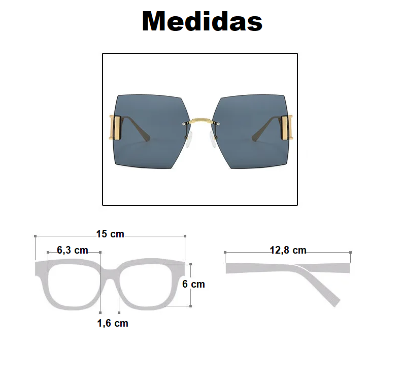 Óculos de Sol Quadrado Élodie