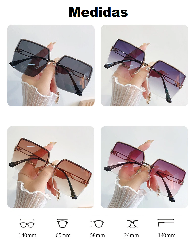 Óculos de Sol Quadrado Clarice