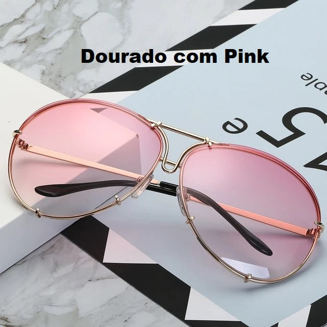Óculos de Sol Aviador Oversized